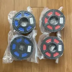 PLA+ 3Dプリンター用フィラメント 青 赤 4個セット