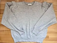 AG by aquagirl グレー 肩フリル長袖ニット