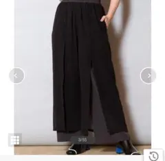 【いいね不要❌❌❌】オズモーシス/フロントスリットレイヤードパンツのサムネイル