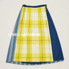 オニールオブダブリン リネンキルトスカート M チェック プリーツ リバティのサムネイル
