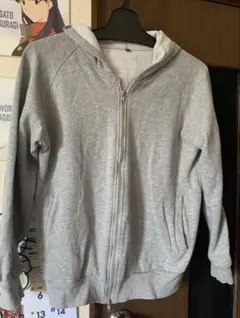 グレー フルジップパーカー Mサイズ