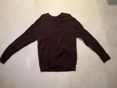 TOMMY HILFIGER ケーブルニット セーター ダークブラウンのサムネイル