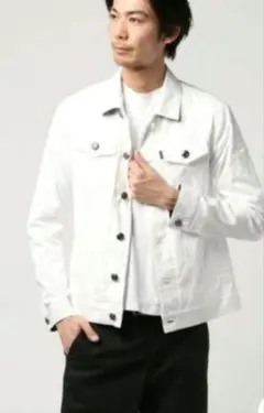 希少✨バーバリーブラックレーベル　ダメージ加工　デニムジャケット　ベージュ　L 美品✨バーバリーブラックレーベル デニムジャケット ノバ