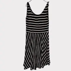 FOREVER 21+【US 2X】ボーダー ストライプ ノースリーブワンピース