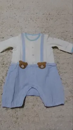 MIKI HOUSEクマのモチーフ付きロンパース