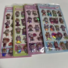 【即日発送】ラブブキラキラオーロラシール4枚