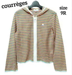 【美品】courrèges クレージュ 夏用パーカー マルチボーダー シースルーのサムネイル
