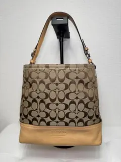 COACH コーチ ワンショルダーバック ベージュ レザー