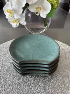 たち吉　九重青磁　銘々皿　5枚組 セット（未使用品）