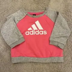 adidas アディダス　 トレーナー 3-6M ピンク/グレー　70
