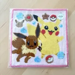 新品　フェイラー　ポケモン　ハッピースウィーツ　ピカチュウ&イーブイ　ハンカチ