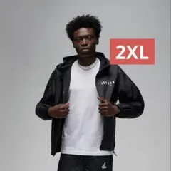 2XL JORDAN ジョーダン ブラック ナイロンジャケット
