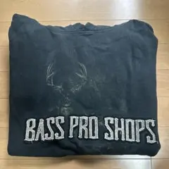 BASS PRO SHOPS ブラックパーカー フーディー 古着 リアルツリー