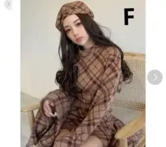 【大人気即完売】eimy istoire☆パンセチェック ニット ワンピース☆