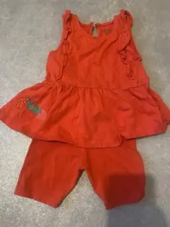NEXT 赤いフリルタンクトップとショートパンツ 2-3歳