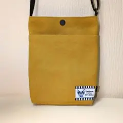 イエロー帆布dog*サコッシュ ショルダーバッグ
