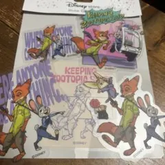 ズートピア 貼ってはがせる　Clear sticker