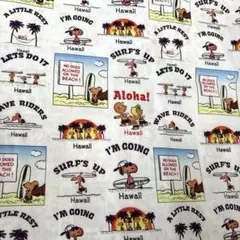 生地 はぎれ 綿ポリ スヌーピー 日焼け サーフィン ビーチ