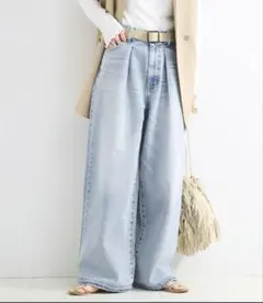完売 ウォッシャブル DU JOUR デュ ジュール PEG TUCK JEANのサムネイル
