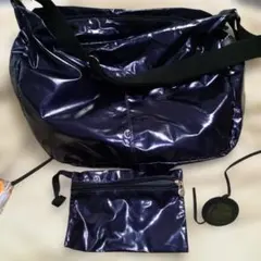 美品 訳あり JACKGOMME 大型ショルダーバッグ 紫？