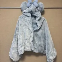 ディズニー　フード付きブランケット