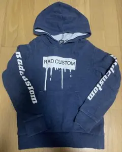 ラッドカスタム/RAD CUSTOM 裏起毛パーカー ネイビー系140サイズ
