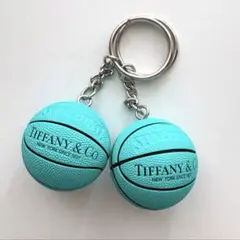 新品⭐︎ティファニーブルー　バスケットボールキーホルダー２個セット