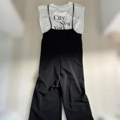 レディース ブラック サロペット MサイズTシャツLサイズのサムネイル