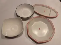 中華食器 4点セット ラーメン鉢 小皿 薬味皿 プレート