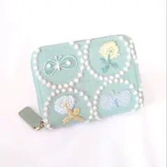 受注】刺繍1 お札の折れない二つ折り財布 rosy ミナペルホネン - メルカリ