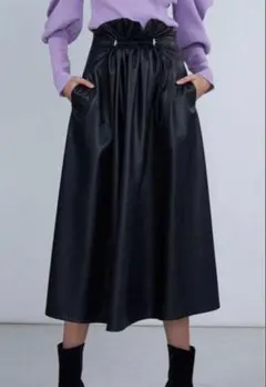 DOUBLE STANDARD CLOTHING 2.4万✨ロングスカート　合皮のサムネイル