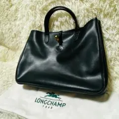 美品✨ロンシャン　ロゾ　トートバッグ　ハンドバッグ　ブラック　本革　フランス製のサムネイル