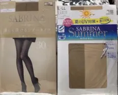 ストッキング、タイツ　30デニール　バーモンブラウン　L〜LL 2足セット