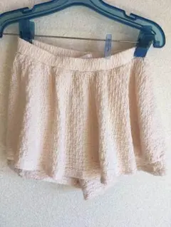 ジェラートピケ シャーリングジャガードショートパンツ ピーチ