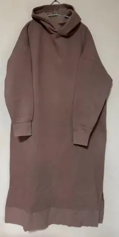 裏起毛フード付きスウェットロングワンピース／マタニティ