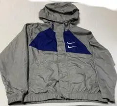 NIKE ナイキ WOVEN JACKET ナイロンジャケットグレー 刺繍