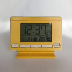 PYXIS 　目覚まし時計　電波時計　温湿度計　イエロー