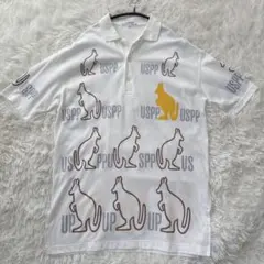 【ユーエスピーピー】ポロシャツ　半袖　カンガループリント　M