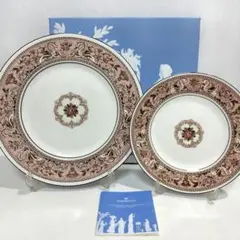 ②希少/未使用 ウェッジウッド フロレンティーン ピンク 27cmプレート 大皿 希少/ウェッジウッド 27cmプレート 大皿 フロレンティーン♡ピンク