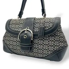 COACH コーチ シグネチャー バックル ショルダーバッグ ブラック