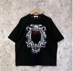 LAXNY スタッズ付きオーバーサイズTシャツ ブラック