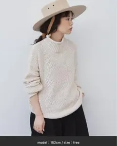 【Libra Cue】ハイネックニット アイボリー