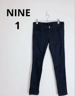 NINE 裾スリットZIPスキニーデニムパンツ 1