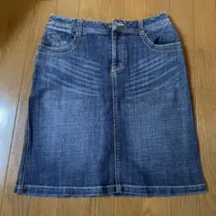 デニムスカート ひざ丈