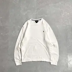 00s Ralph Lauren サーマル ロンt ホワイト 刺繍ポニー 古着のサムネイル