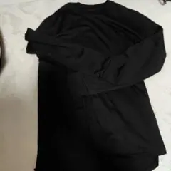 HEATTECH ブラック長袖Tシャツ XXL