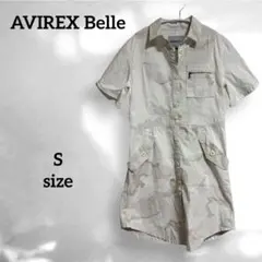 【AVIREX Belle】美品(S)迷彩柄 半袖 ミニワンピース カジュアル