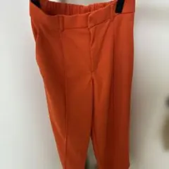 GU ジーユー ローウエスト バギーパンツ M オレンジ