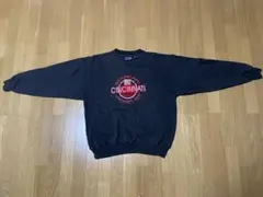 US古着  シンシナティ ベアキャッツデカ刺繍 スウェット 黒 XL