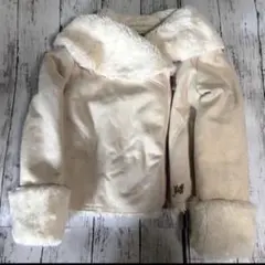 Mezzo Piano メゾピアノ ムートン ファー ボア コート 130